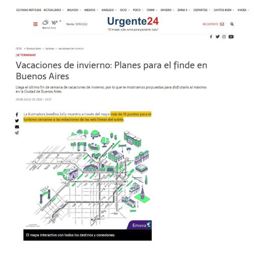Nota de Urgente 24 sobre Vacaciones en Buenos Aires