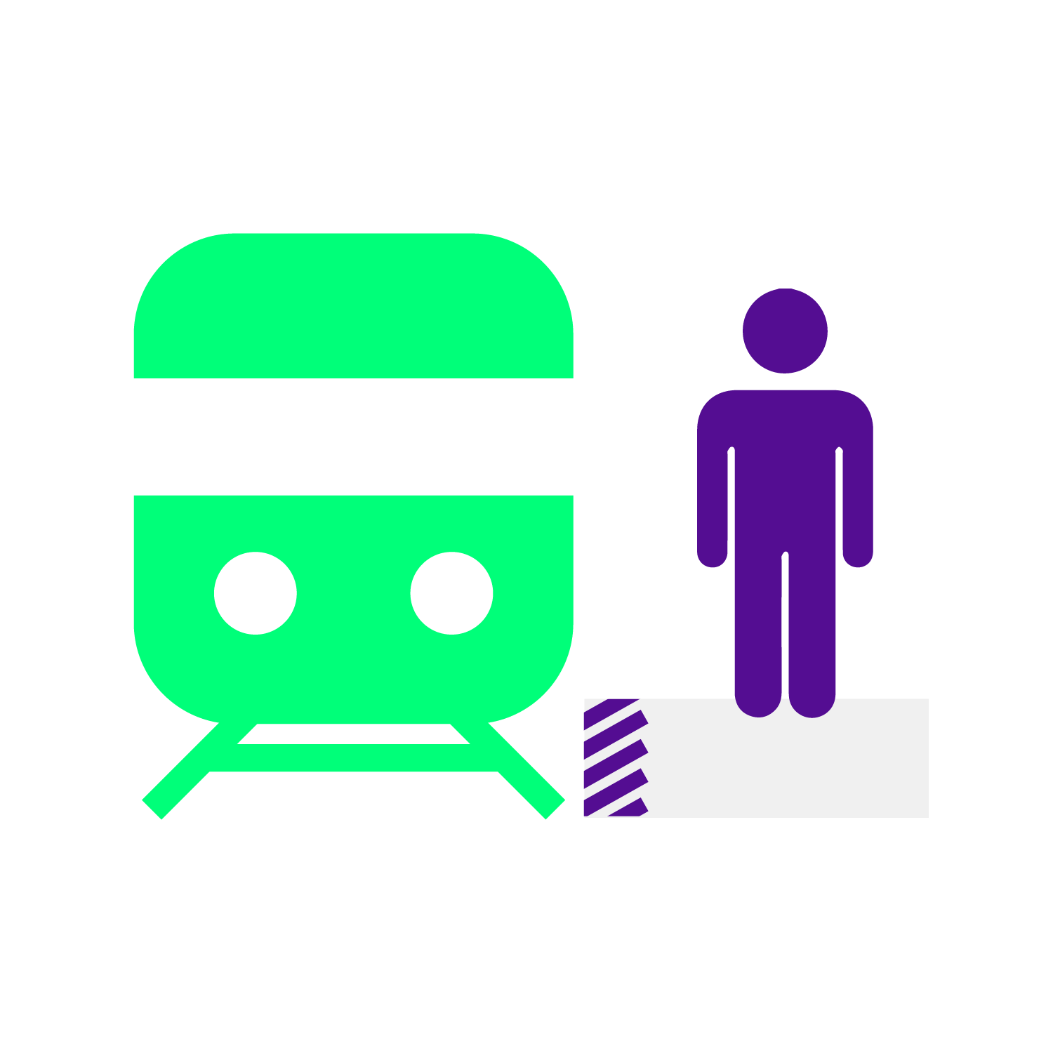 Ilustración espera detras de la linea amarilla