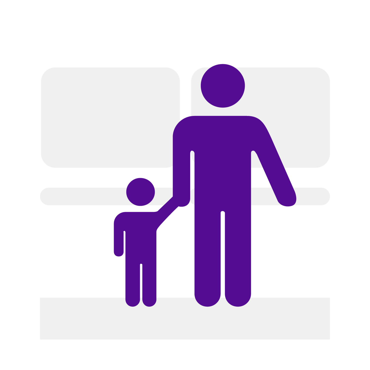 Ilustración lleve a los niños de la mano