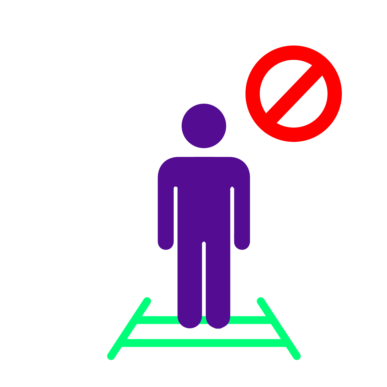 Ilustración no caminar sobre las vias