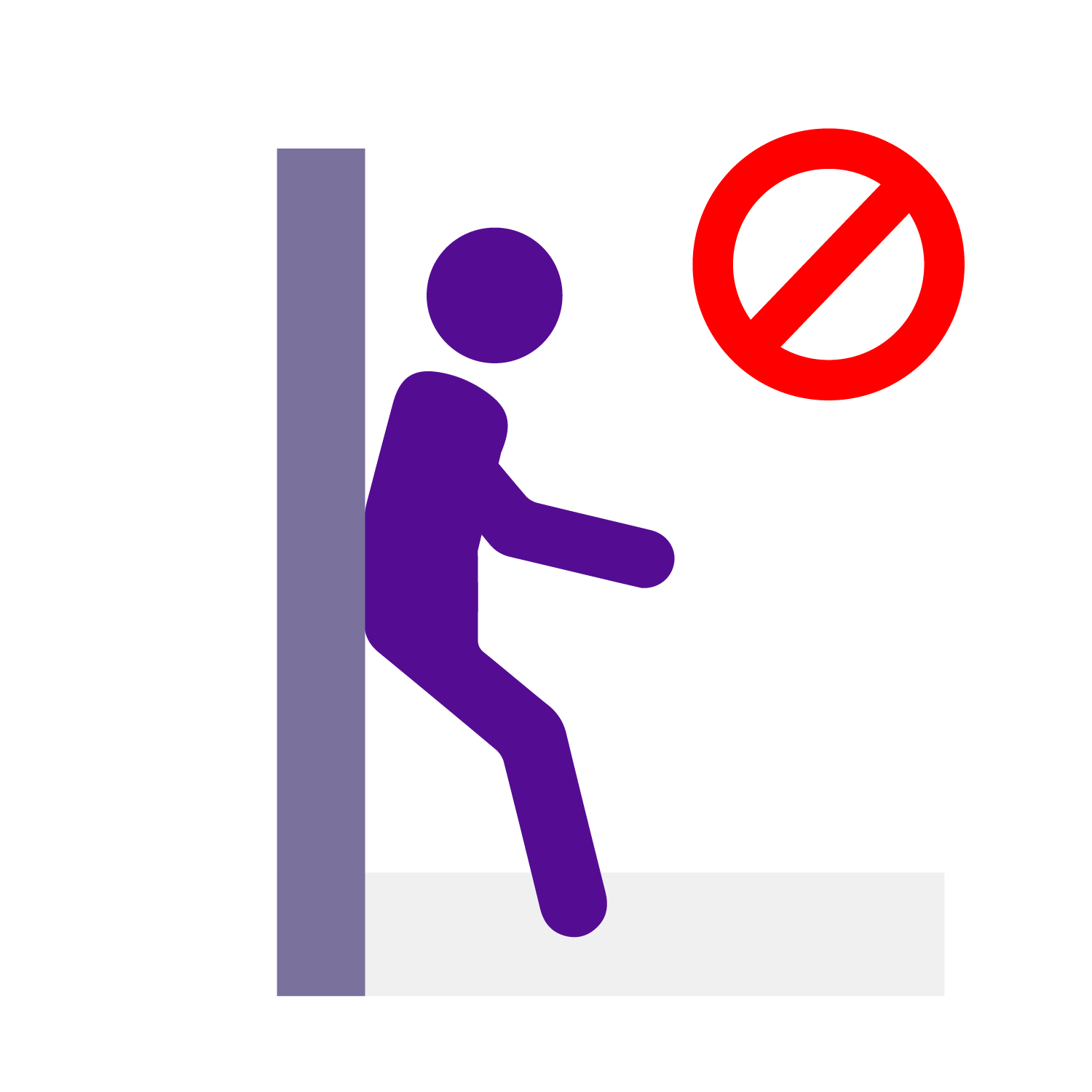 Ilustración no te apoyes en las puertas