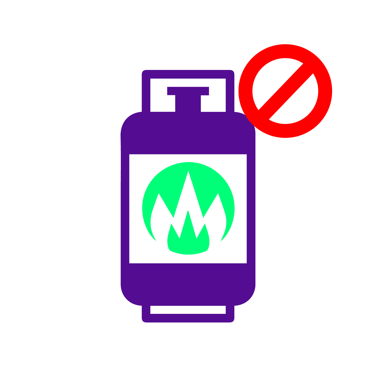 Ilustración no usar inflamables