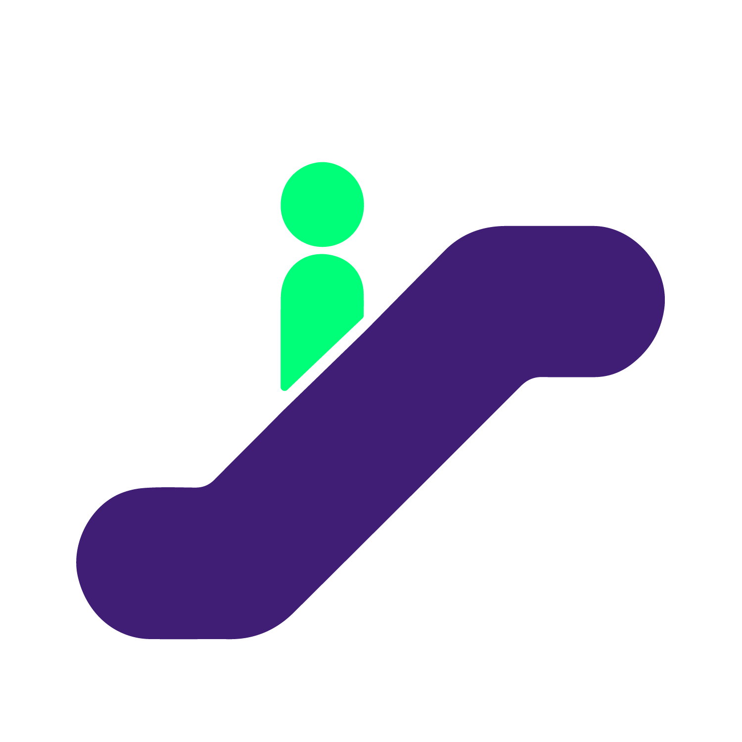 Ilustración usa con cuidado escaleras mecánicas