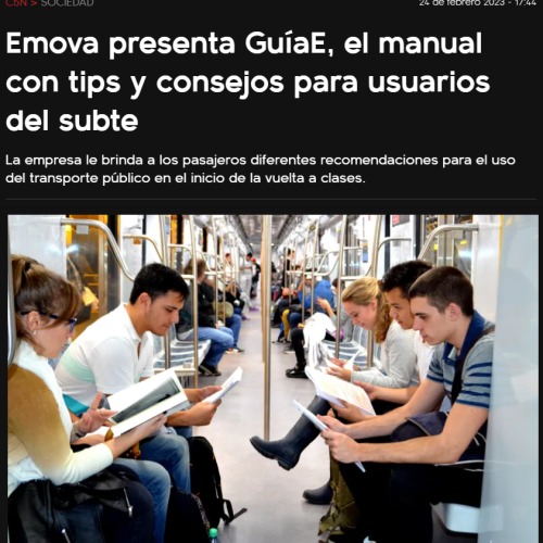 Nota de C5N sobre el nuevo manual de tips y consejos para manejarse en el Subte