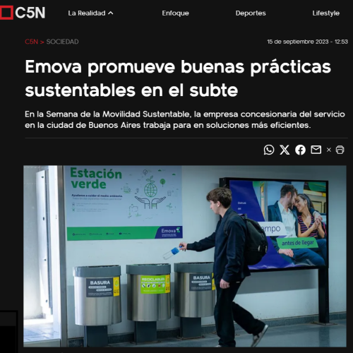 Nota de C5N sobre buenas prácticas en el subte
