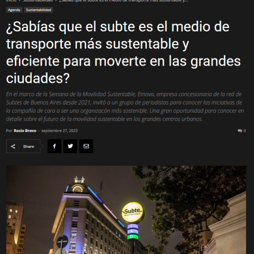 Nota de Lado H sobre la Movilidad Sustentable