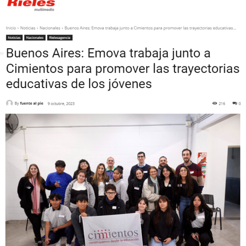 Nota de Rieles sobre Emova y Fundación Cimientos