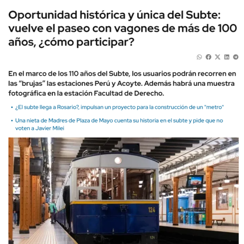 Nota de Ámbito sobre la realización del Paseo Histórico