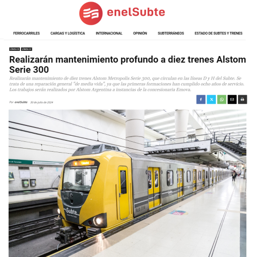 Nota de En el Subte del mantenimiento profundo de trenes
