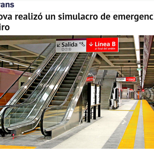 Nota en Notitrans sobre simulacro de emergencia en el Subte
