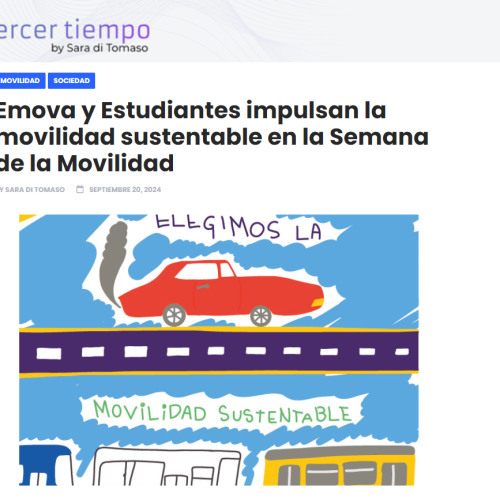 Nota de Tercer Tiempo sobre la muestra de Movilidad Sustentable