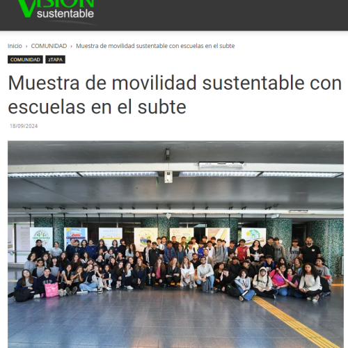 Nota de Visión Sustentable sobre la muestra de Movilidad Sustentable