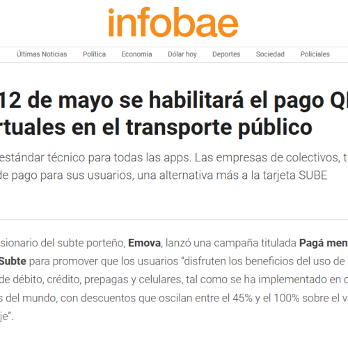 Nota de Infobae - Pagá menos, elegí el Subte