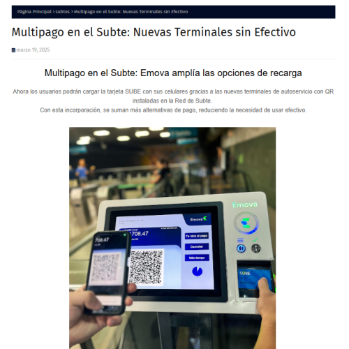 Nota de Alertas Tránsito sobre los nuevos validadores con QR
