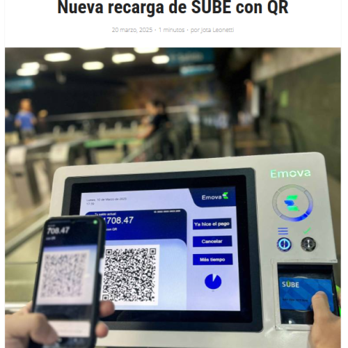Nota de Control de Tránsito sobre los nuevos validadores con QR