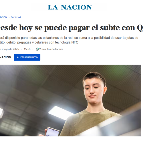 Nota de La Nación sobre el pago con QR