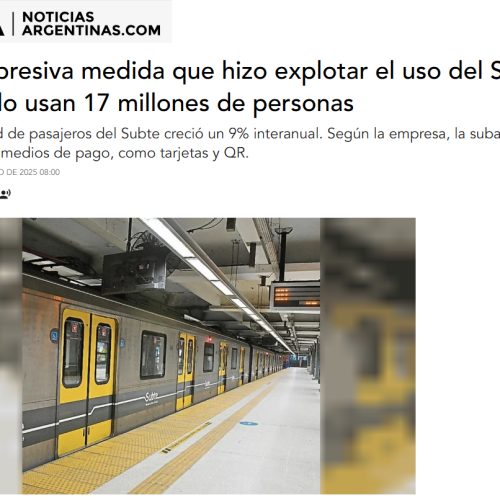 Nota de NA sobre el aumento de pasajeros