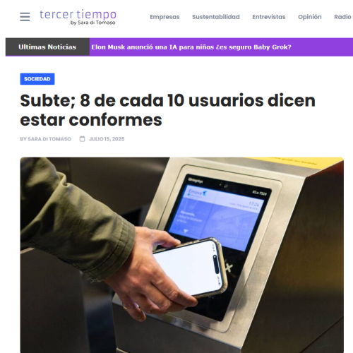 Nota de Tercer Tiempo sobre la encuesta de satisfacción