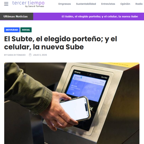 Nota de Tercer Tiempo sobre el aumento de pasajeros