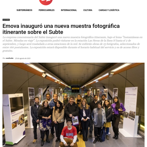 Nota de En el Subte sobre la muestra fotográfica 2025