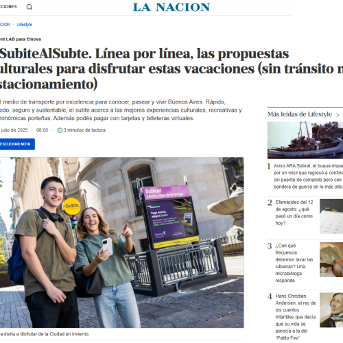 Nota de La Nación sobre las vacaciones de invierno