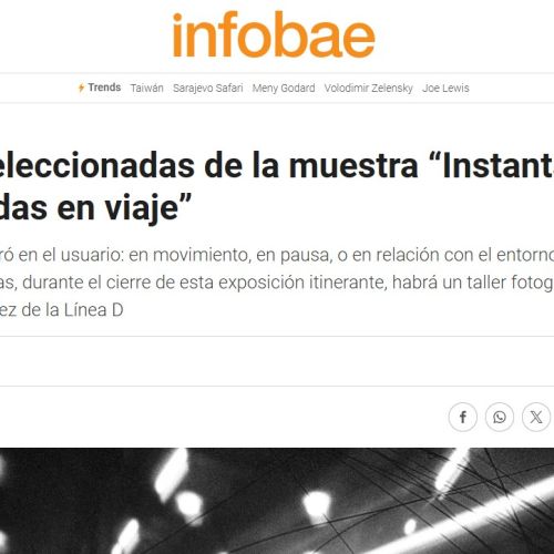 Nota de Infobae sobre el Taller de fotografía